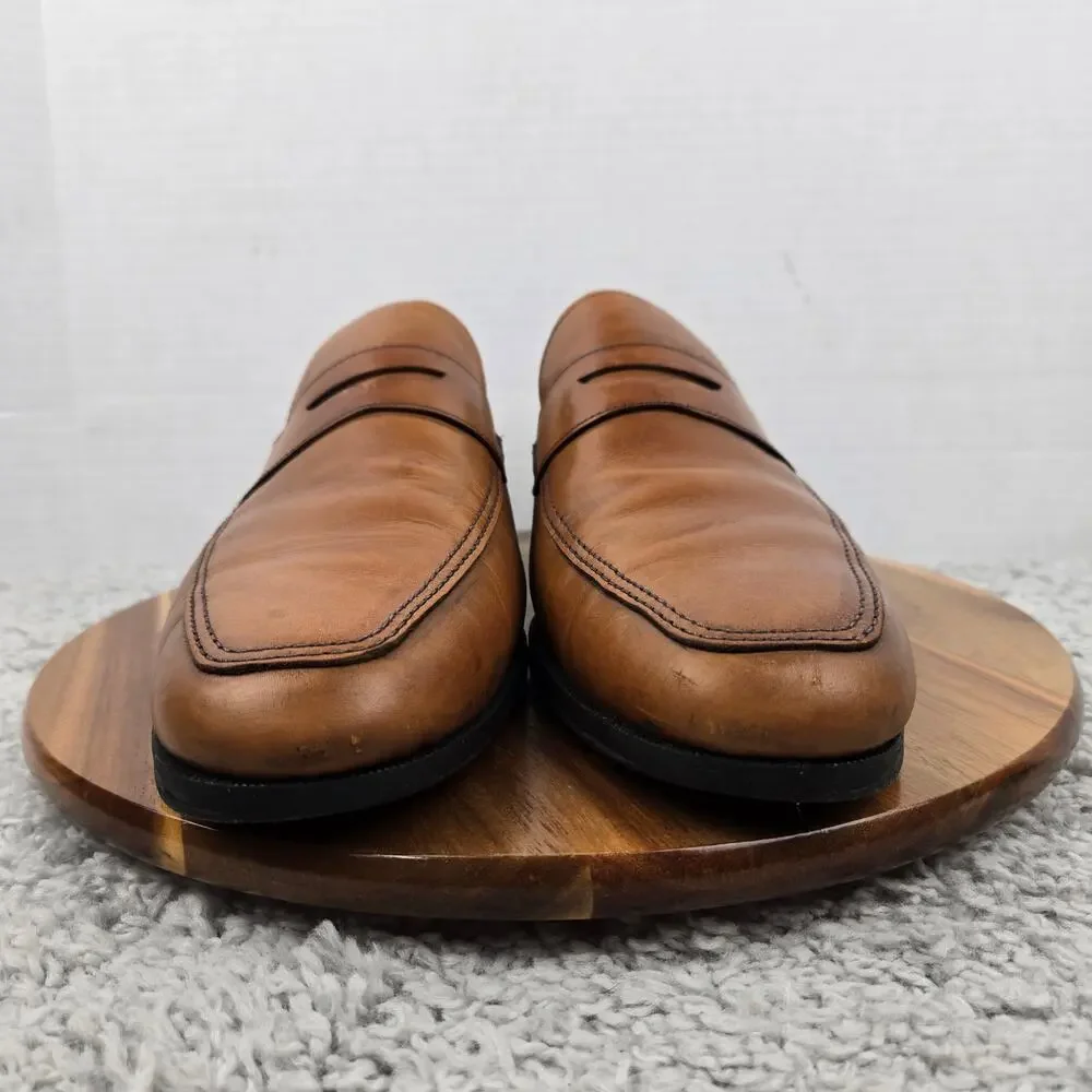 Allen Edmonds Mens 12EEE Wide Georgetown Brown Leather Casual Daily Penny Loafer